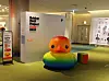 A rainbow rubber duck inside the Lotte World Mall [LOTTE]