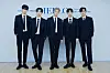 Boy band CIX poses for a photo during an online showcase held on Tuesday afternoon for its third EP 'Hello Chapter 3. Hello, Strange Time.' From left are members Hyunsuk, BX, Bae Jin-young, Yonghee and Seunghun. [C9 ENTERTAINMENT]