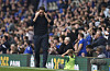 Former Everton manager Frank Lampard reacts during a Premier League match between Everton and Brentford at Goodison Park in Liverpool on May 15, 2022. [AP/YONHAP]