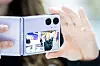 Oppo's Find N2 Flip foldable smartphone during the MWC 2023 in Barcelona, Spain [AP/YONHAP]