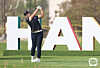 Hong Jung-min tees off on the first hole during the first round of the Hana Financial Group Championship on Thursday at Bear's Best Cheongna in Cheongna, Incheon. [KLPGA]