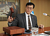 Bank of Korea Gov. Rhee Chang-yong at the Monetary Policy Board meeting held in central Seoul on Tuesday [BANK OF KOREA]