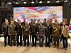 Defense Attache of Egypt Brig. Gen. Hossam Elsheikh, fourth from front left, and defense attaches in Korea celebrate the 50th Egyptian Armed Forces Day on Wednesday at the Ambassador Seoul - A Pullman Hotel. [EMBASSY OF EGYPT IN KOREA]