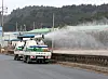 Disinfection is underway in Gyeongju, North Gyeongsang, on Wednesday, following a case near the region. [YONHAP]