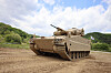 Hanwha Defense's next-generation Redback infantry fighting vehicle (IFV) on display at the base of the Korean Army's 11th Division in Chuncheon, Gangwon in May last year. [HANWHA DEFENSE]