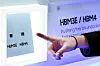 Samsung Electronics' next-generation high-bandwidth memory chips displayed at the 27th Semiconductor Exhibition held at Coex in Gangnam District, southern Seoul, on Oct. 22. [YONHAP]