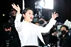 Comedian Kim Shin-young attends the red carpet event of the 2022 Blue Dragon Film Awards in western Seoul on Friday. [NEWS1]