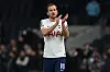 Tottenham Hotspur's Harry Kane reacts after the second leg of a Carabao Cup semifinal match against Chelsea at the Tottenham Hotspur Stadium in London on Wednesday. [AFP/YONHAP]