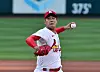 St. Louis Cardinals starting pitcher Kim Kwang-hyun pitches during the first inning against the Cincinnati Reds at Busch Stadium on June 4. [USA TODAY/YONHAP]