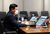 Lotte Group Chairman Shin Dong-bin during a virtual meeting with employees in January. [LOTTE]