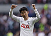 Tottenham Hotspur's Son Heung-min celebrates after a match against Burnley on Sunday. [REUTERS/YONHAP]