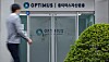 The front gate of the private equity fund Optimus Asset Management's office in Gangnam District, southern Seoul, Thursday, after the prosecution issued seizure warrants for 14 locations. [NEWS1]
