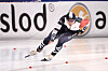 Kim Joon-ho rounds a corner during the men's 500-meter final of the second ISU Speed Skating World Cup held in Sormarka Arena, Stavanger, Norway on Saturday. Kim finished the race fourth. [REUTERS/YONHAP]