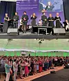 The cast of 'Marie Curie: performed its numbers in front of the local crowd at the Maria Skłodowska-Curie Museum in Warsaw, Poland, during the Warsaw Music Gardens Festival on July 2. [LIVE]
