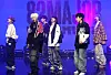 Boy band 82Major performs its debut track ″First Class″ from single ″ON″ during its debut showcase held on Wednesday at the Ilchi Art Hall in southern Seoul. [NEWS1]