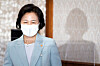 Justice Minister Choo Mi-ae attends a cabinet meeting last week. [NEWS1]