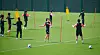 The Korean women's football team train ahead of the final of the 2022 Women's Asian Cup in India on Saturday. As of press time, Korea are set to face China in the final on Sunday night. Korea, ranked one place above China in the FIFA world ranking, are chasing history as they attempt to win the continental tournament for the first time. [AFC]