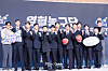 The cast of the sports-reality show “Rising Eagles” poses for photos during a press conference on Nov. 26 at SBS Hall in western Seoul. [DANIELA GONZALEZ PEREZ]
