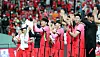 The Korean national football team applaud the fans after beating Egypt 4-1 in a friendly at Seoul World Cup Stadium in Mapo District, western Seoul on June 14. [NEWS1]