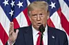 U.S. President Donald Trump speaks at the White House in Washington Friday. [AP/YONHAP]
