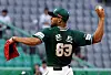 SSG Landers starter Wilmer Font pitches at the top of the third inning in a game against the NC Dinos at Incheon SSG Landers Field in Incheon on Friday. [YONHAP]