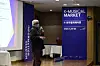 Chris Grady, former head of marketing for Edinburgh International Festival and Plymouth Theatre Royal, talks during a lecture session on the 'Development Process of Musicals in the U.S. and the U.K.' on Nov. 24. [KOREA ARTS MANAGEMENT SERVICE]