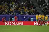 Korea's Son Heung-min, left, scores his team's second goal against Australia [AP/YONHAP]