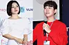 Singer Ben, left, and Lee Wook of W-Foundation [YONHAP, W-FOUNDATION]