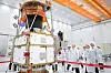 President Yoon Suk Yeol tours next-generation satellite facilities at the Korea Aerospace Industries headquarters in Sacheon, South Gyeongsang, on Wednesday. [JOINT PRESS CORPS]