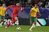 Son Heung-min, left, is followed by Keanu Baccus [AP/YONHAP]
