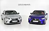 Lexus launched a partially revamped ES 300h, left, and ES 300h F Sport in Korea on Monday. [LEXUS KOREA]