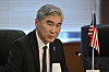 U.S. Special Representative for North Korea Sung Kim speaks during the Japan-U.S.-South Korea Trilateral Meeting on North Korea at the Foreign Ministry in Tokyo, Japan, on Sept. 7. [YONHAP]