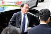 SK Group Chairman Chey Tae-won enters Lotte Hotel Seoul on Tuesday for a tea meeting with UAE President Mohamed bin Zayed Al Nahyan. [YONHAP]