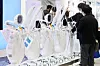 Visitors examine medical equipment used in plastic surgeries at a technology fair hosted by the Korean Aesthetic Surgery & Laser Society at the aT Center in Seocho District, southern Seoul, on Feb. 26, 2023. [NEWS1]