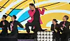 Singer and producer PSY performs during '2022 Powerful Daegu K-pop Concert' on Oct. 9. [YONHAP]