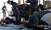 People pray and bow on Mount Palgong in North Gyeongsang on Sunday, for their children who will take the suneung, Korea’s College Scholastic Ability Test, this upcoming Thursday. There will be a total of 504,588 test-takers in this year. [YONHAP]