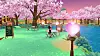 A user looks at cherry blossoms at a virtual park produced within Naver Z's metaverse app Zepeto [SCREEN CAPTURE]