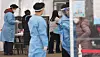 A Covid-19 testing center in Seoul Station runs tests on Tuesday afternoon. [YONHAP]