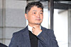 Kakao founder Kim Beom-su appears at the Financial Supervisory Service office in Yeouido, western Seoul, on Oct. 23 to attend questioning related to suspicions of stock manipulation concerning the acquisition of SM Entertainment shares. [NEWS1]