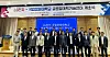 Representatives from South Gyeongsang, Changwon National University and LG Electronics pose for a photo during the opening ceremony of the university's Glocal University Technology Center on Thursday. [SOUTH GYEONGSANG PROVINCIAL OFFICE]
