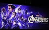 Artwork for the Marvel film ″Avengers: Endgame″ appears on stage during the Walt Disney Studios Motion Pictures presentation at CinemaCon, the official convention of the National Association of Theatre Owners (NATO) on April 3, 2019, in Las Vegas. [AP/YONHAP]