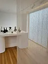 A Goryeo textile called Ra divides an exhibition hall on the second floor. [YIM SEUNG-HYE]