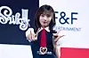 UNIS's Jin Hyeon-ju poses for photos during a showcase on April 15 at Yes24 Live Hall in eastern Seoul for the release of its second EP, ″Swicy.” [DANIELA GONZALEZ PEREZ]
