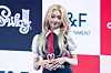 UNIS's Gehlee Dangca poses for photos during a showcase on April 15 at Yes24 Live Hall in eastern Seoul for the release of its second EP, ″Swicy.” [DANIELA GONZALEZ PEREZ]