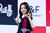 UNIS's Lim Seo-won poses for photos during a showcase on April 15 at Yes24 Live Hall in eastern Seoul for the release of its second EP, ″Swicy.” [DANIELA GONZALEZ PEREZ]