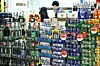Beer is stacked up at a supermarket in central Seoul on Nov. 25. With the Covid-19 pandemic continuing and people spending more time at home, Korean households on average spent 19,651 won ($17.76) per month on alcohol during the third quarter this year, an all-time high since Statistics Korea started collecting the data in 2003. [YONHAP]