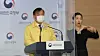 Vice Health Minister Kang Do-tae announces that the current social distancing scheme will be extended for another two weeks, through the Lunar New Year holiday, in a press briefing at the government complex in central Seoul Sunday. [YONHAP]