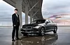 Korea's soccer player Son Heung-min poses with Volvo's partially revamped S90 sedan which he models for. [VOLVO KOREA]