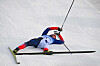 Jeong Jong-won reacts after crossing the finish line in the men's 15-kilometer classic cross country event during the Beijing 2022 Winter Olympic Games on Friday at the Zhangjiakou National Cross-Country Skiing Centre. [AFP/YONHAP]