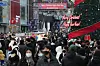 A crowd of people are seen on a street in Myeong-dong, central Seoul, on Dec. 25, 2022. [YONHAP]